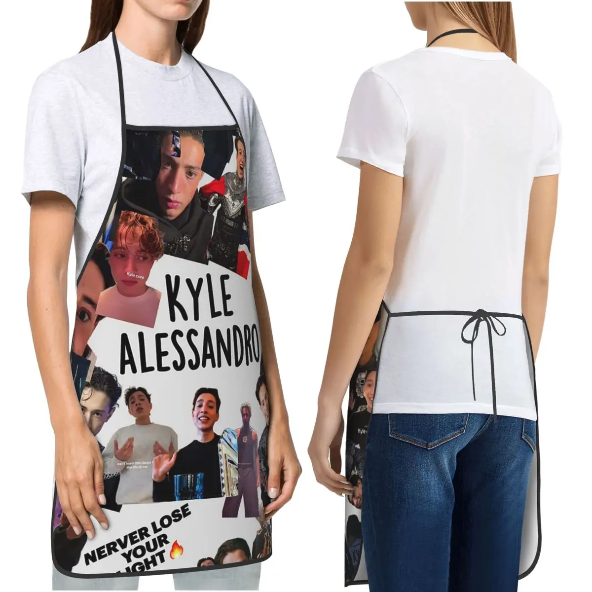 

Фартуки Kyle Alessandro для шеф-повара, приготовления пищи, выпечки, нагрудник без рукавов, кухонный сарафан для уборки для женщин и мужчин, живопись