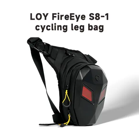 Borsa a tracolla da uomo LED Eye Motocicletta Equitazione Borsa da gamba unisex Guscio rigido Tasca da viaggio impermeabile Borsa per cellulare Marsupio
