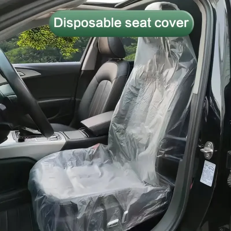 10 pçs capas de assento de carro descartáveis protetora anti-incrustante impermeável protetor à prova de poeira universal suprimentos interiores automóveis