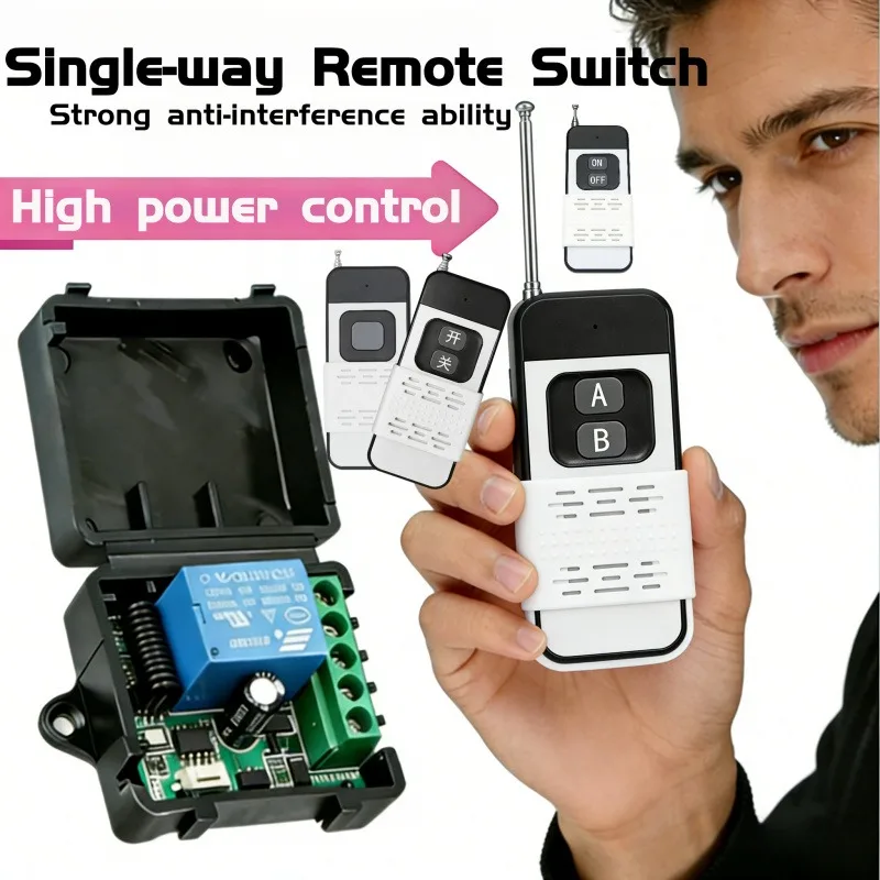 433MHz DIY Wireless Switch DC 12V Mini Relay Module 1000 Meters RF Receiver Remote Control for Garage Curtain Home Appliance