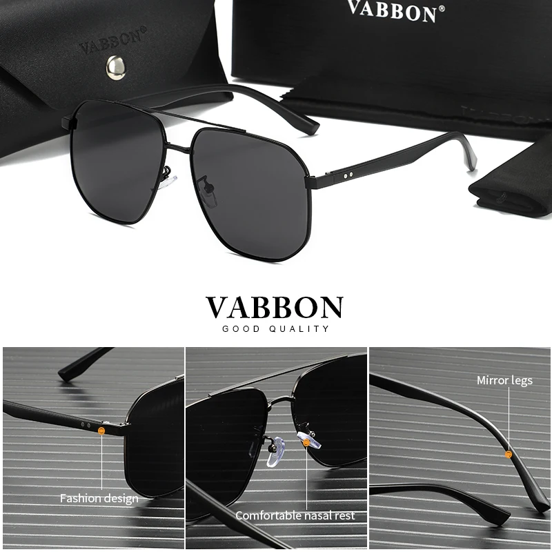 Vabbon جديد للرجال والنساء إطار معدني كلاسيكي نظارات الموضة التصوير الشارع ارتداء اليومي في الهواء الطلق حماية من الشمس الصيد القيادة نظارات السفر ، هدية مميزة 9552