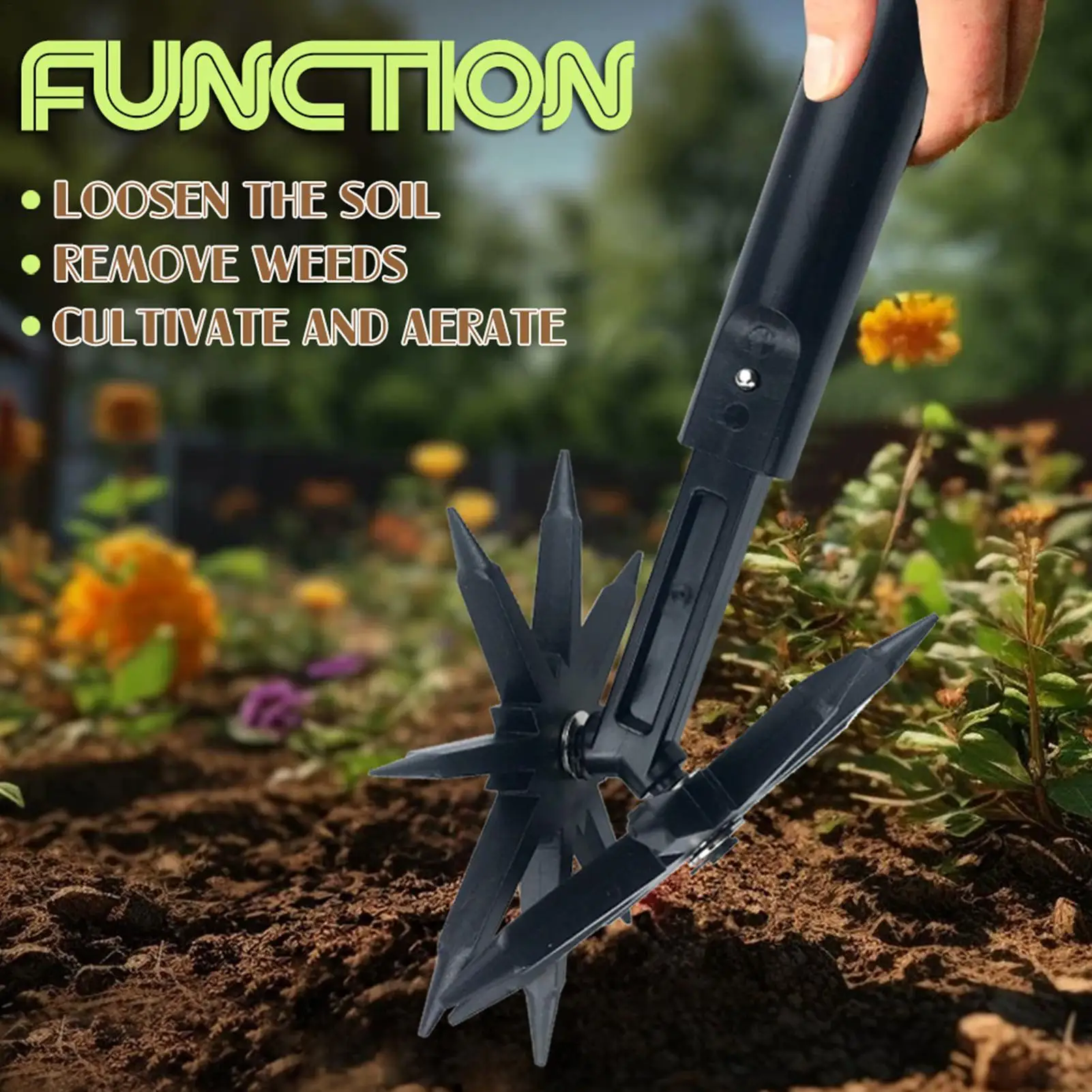 

Rotary Tiller Soil Tiller For Gardening Soil Cultivator Tool For Farming Aeration Planting Potting Edging Vegetable Landscaping