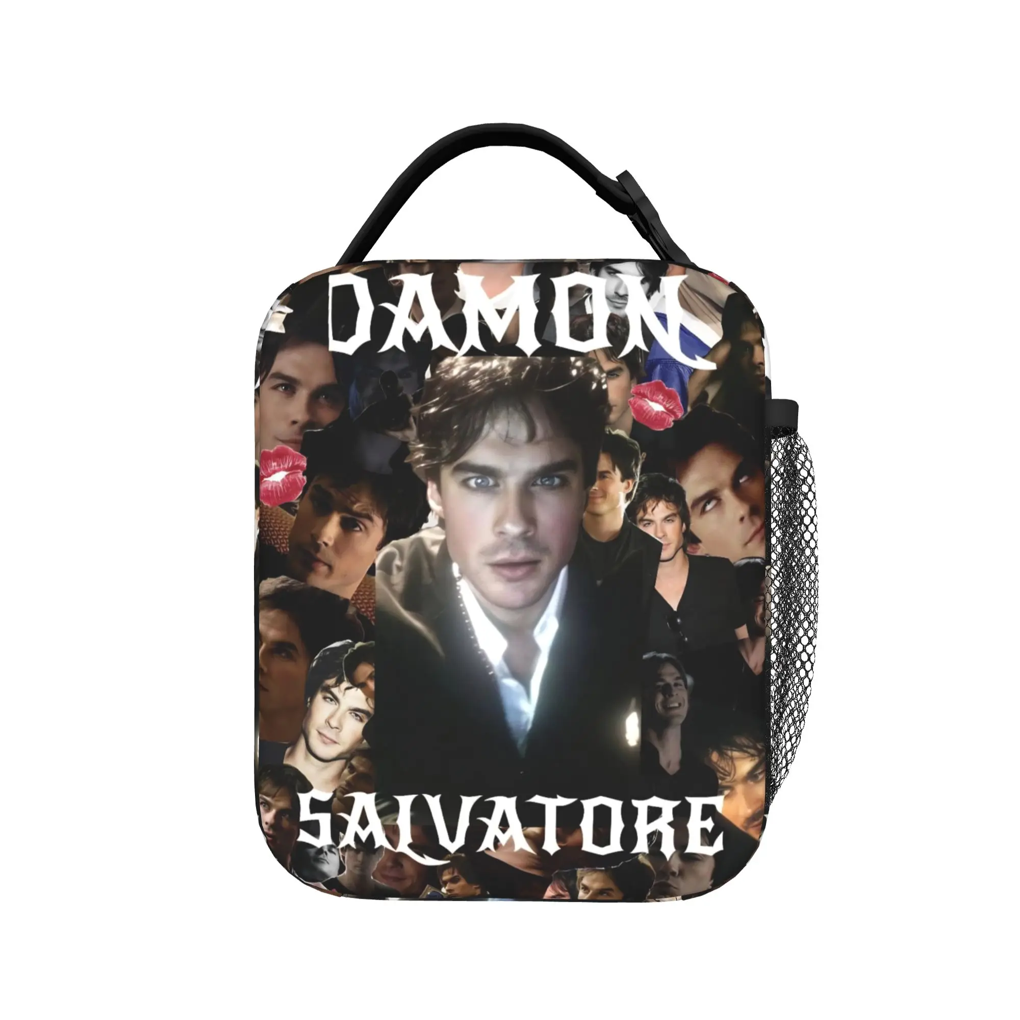 

Многоразовая сумка для обеда с принтом из фильма «Дневники вампира» для детей, повседневная термосумка-тоут из оксфордской ткани для пикника