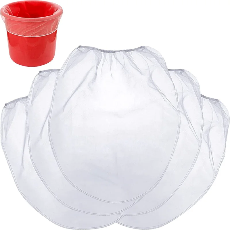 

WCS-100 Pcs 5 Gallon Elastic Top Paint Strainer Bags White Fine Mesh Bag Paint Filter Bag For Hydroponics Painting Gardening