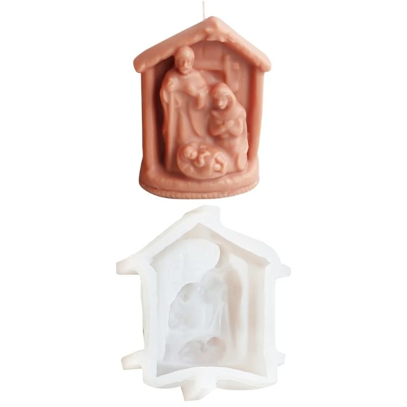 

House Silicone Mold Jesuses Family Mould Handmade Scented Mold