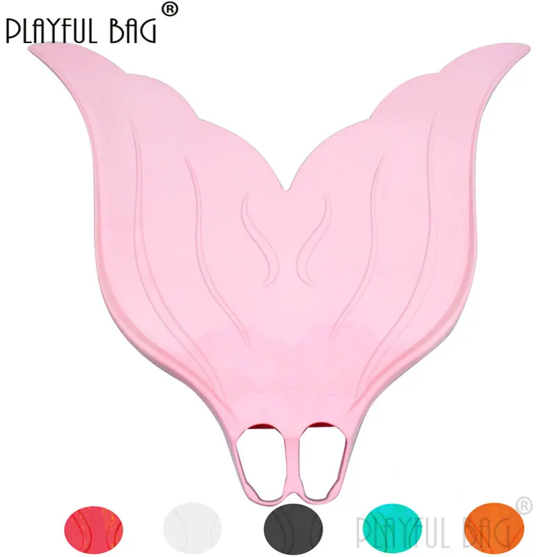 

Mermaid Fins Rubber positive buoyancy fish tail Single Flipper Adult Diving Fins Swimming Kicking water equipment E199