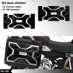 Motorcycle pannier Aluminum Alloy Box trunk Sticker Side Box Suitcases Decal For R1200GS R1250GS 2004-2023 Triple Black
