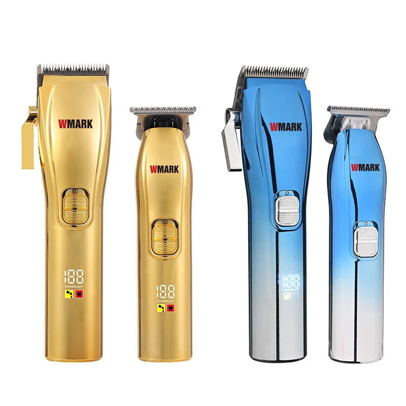 

2023 WMARK NG-603 kit High Speed Professional Hair Clipper Hair Trimmer 2 in 1 7000RPM+6000RPM With LED Display