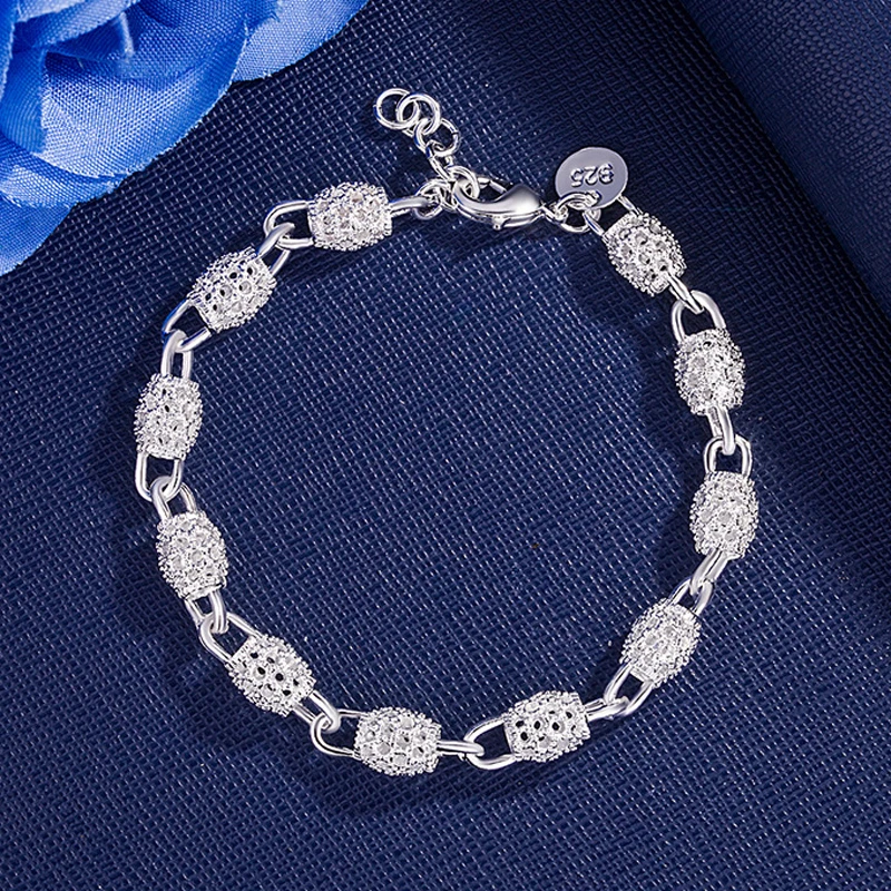 925 Silver Hollow Ball Chain Bracelets For Women Vintage Luxury Fine Jewelry Money 925  Promotions Jewellery