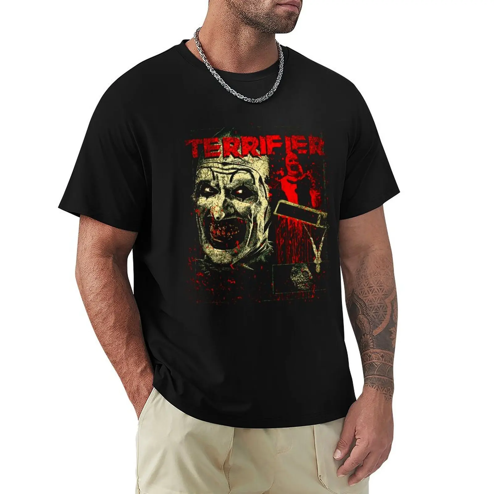 Terrifier Chilling Clown Horror Flick T-Shirt Casual Daily Wear Short Sleeve Top