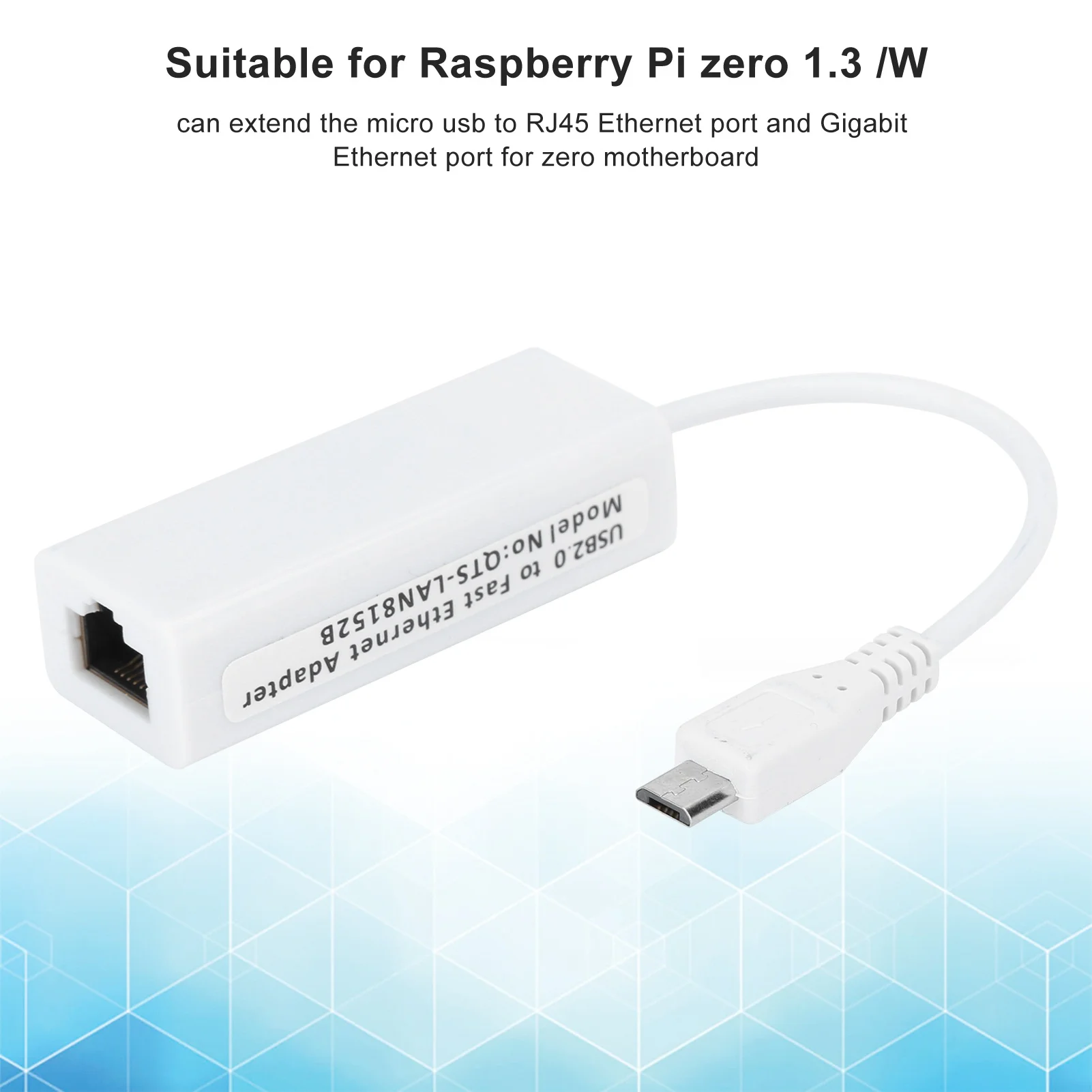 

Ethernet Adapter USB to RJ45 Network Card Adapter USB to RJ45 Ethernet Port for Raspberry Pi Zero 1.3/W Motherboard