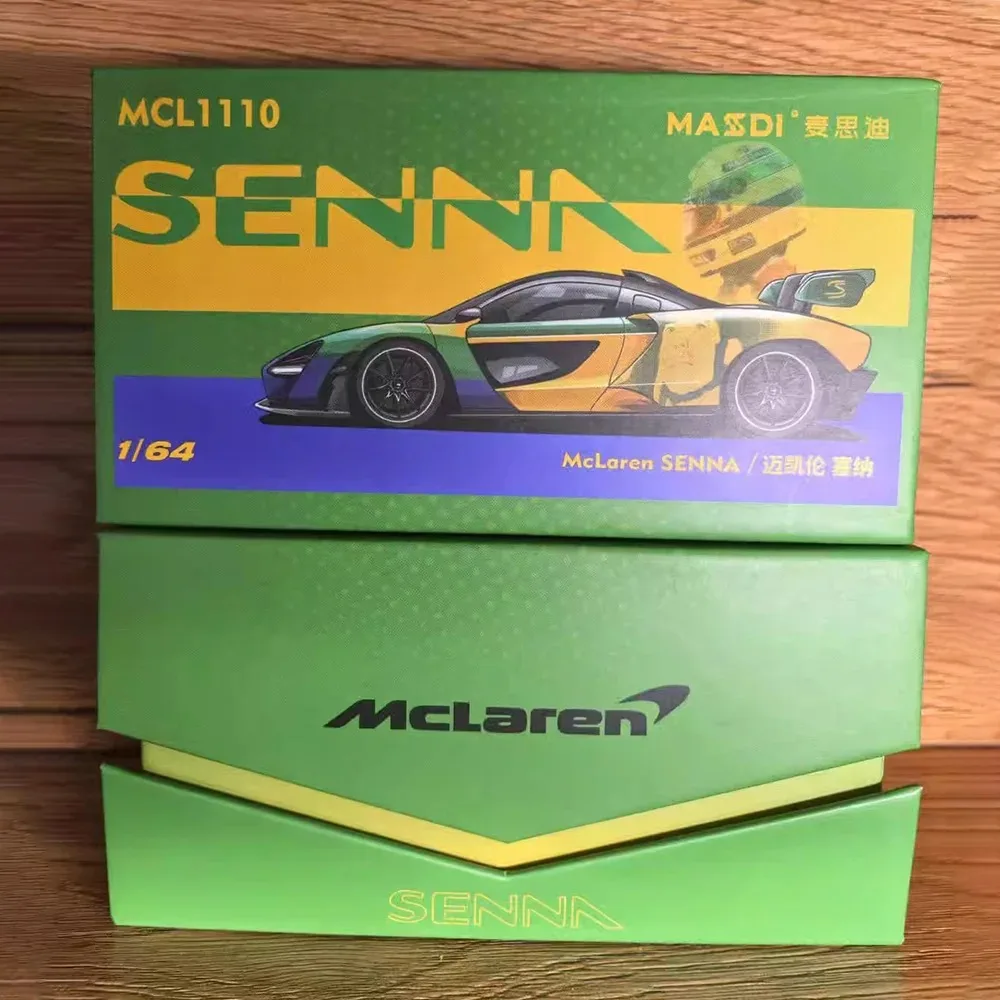 Masdi 1:64 Mclaren Senna MCL1110 Edizione Speciale Auto Sportiva In Lega In Miniatura Pressofuso Ornamento Mclaren Collezione Modello Ragazzo Regali