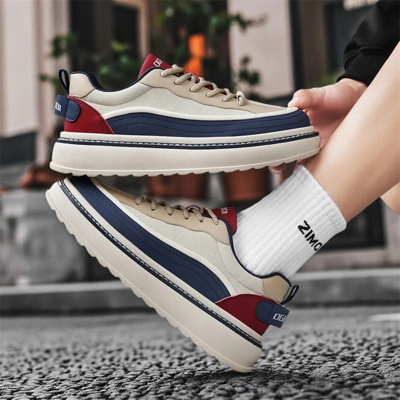 

Autumn Men's Low-top Thick-soled Sports Casual Board Shoes, New Style, Fashionable, Niche Trend, Lace-up, Youth Trend Shoes