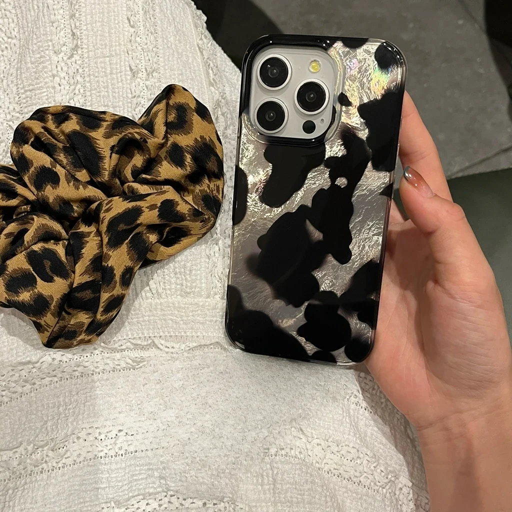 شاشة كاملة سوداء غير منتظمة هندسية اللون الاصطدام للصدمات واقية غطاء الهاتف آيفون 16 15 14 13 12 برو ماكس