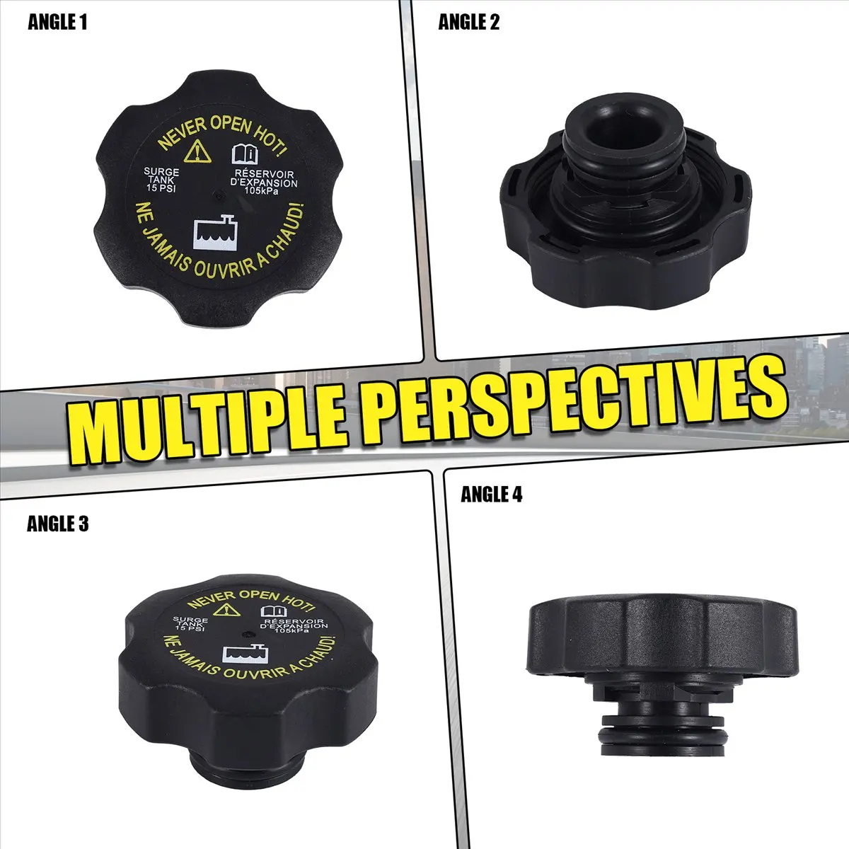 

#93V Automotive Parts & Accessories,15075118 Radiator Cap for Chevy Silverado GMC Sierra Yukon Hummer H2 (black)