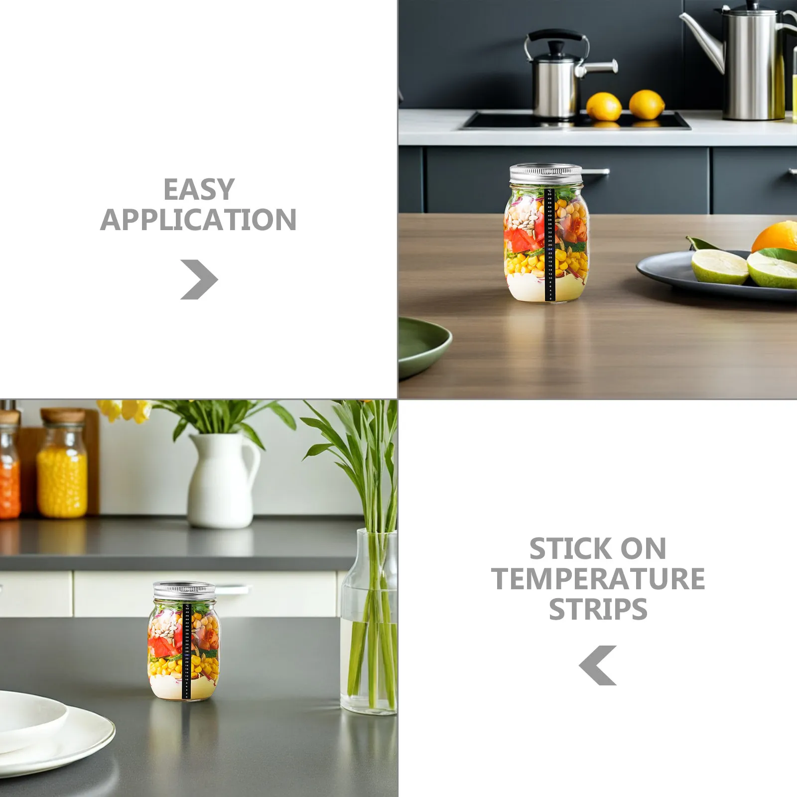 3Pcs Fermentation Thermometer Sticker for Mason Jar Sourdough Starter Yogurt Brewing Wine Making Pickling Canning Aquarium Glass - view 2