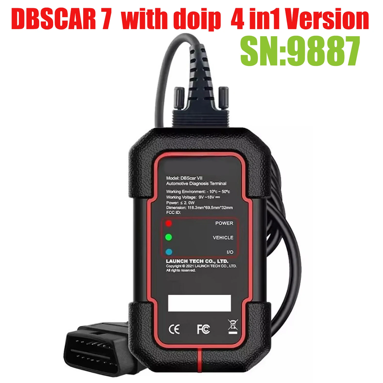 

DBScar VII DBSCAR7 4 in 1 Version Bluetooth Connector DBSCAR Support CANFD DOIP Protocols Tool DIAGZONE PRODIAG XDIAG XPRO5 ADS