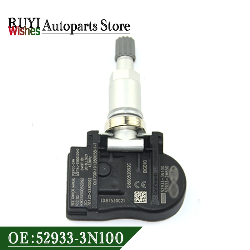 1PCS High Quality TPMS Tire Pressure Sensor 433 MHz 52933-3N100 52933-2M650 52933-B1100 For Hyundai Verna Kia Ceed 529333N100