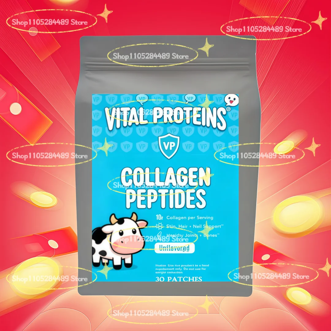 Vital PROTEINS Collagen Peptides Types I, II, III, V, X 5,000mcg Patch Anti-Aging Skin Transdermal Patches 30 Patches