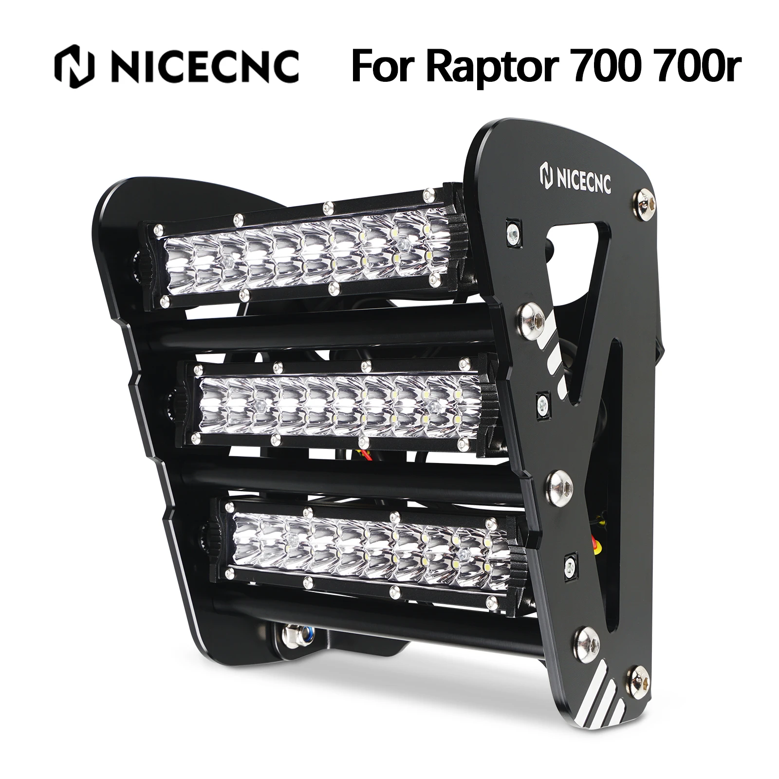 

For Raptor 700 LED Lights Front Bumper Kit For Yamaha Raptor 700 700R 2013-2023 Waterproof 60W Effective Cooling ATV Accessories