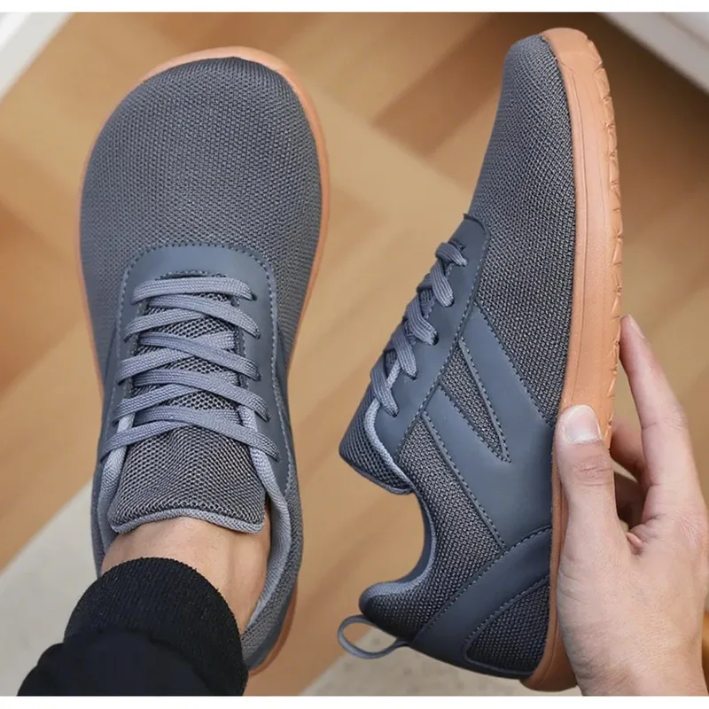 

2025 New Mesh Barefoot Men's Shoes Wide Toe Minimalist Lightweight Breathable Designer Running Shoe Casual Sneakers