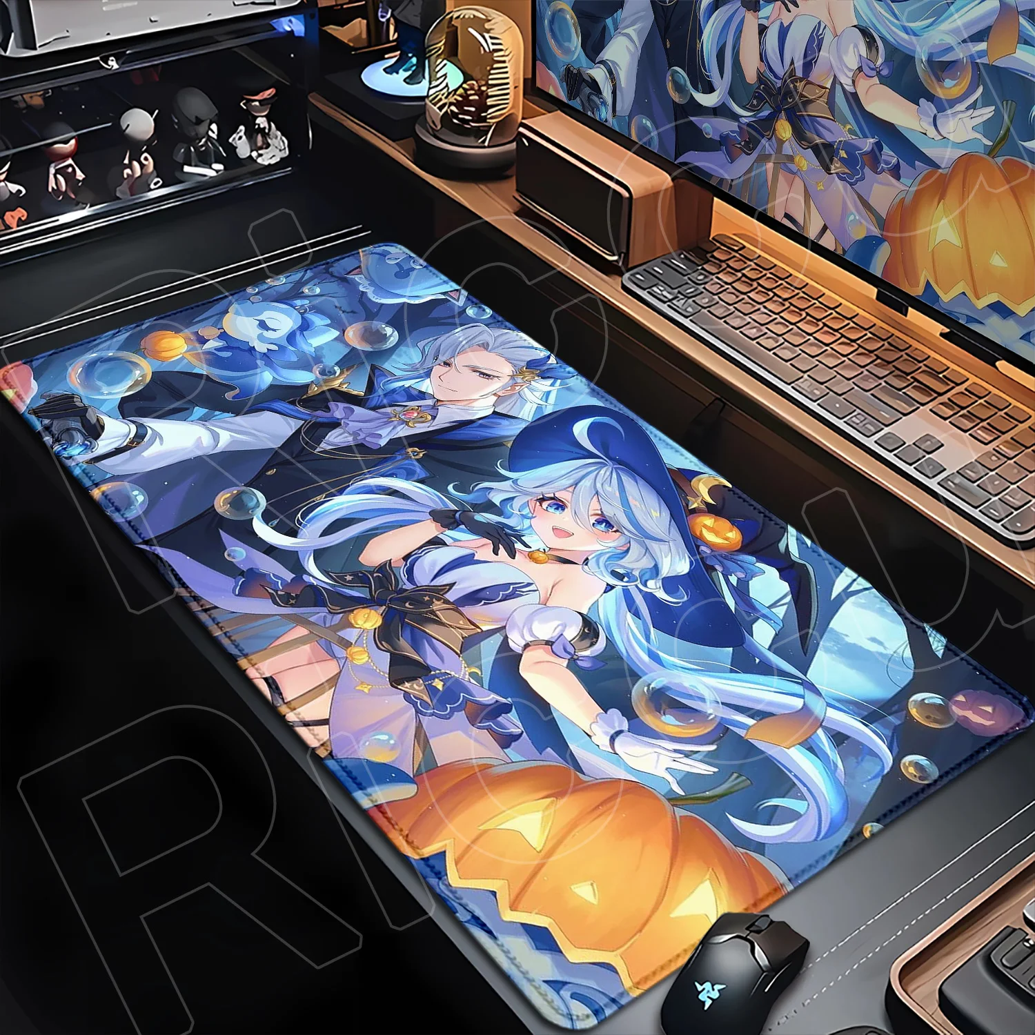 New HD Pretty Genshin Impact Furina Mousepad Laptop PC Gaming Mice Mat Non-slip Rubber Mouse Pad Anime Kawaii Girls XXL Desk Mat