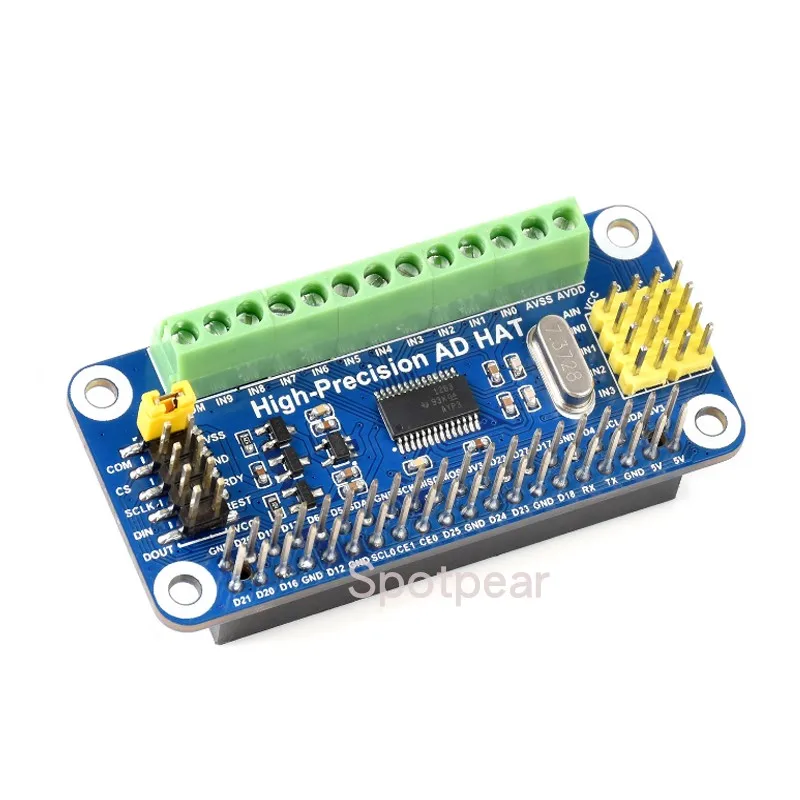 Raspberry Pi high-precision AD analog-to-digital expansion board 10-channel 32-bit high-precision analog-to-digital converter