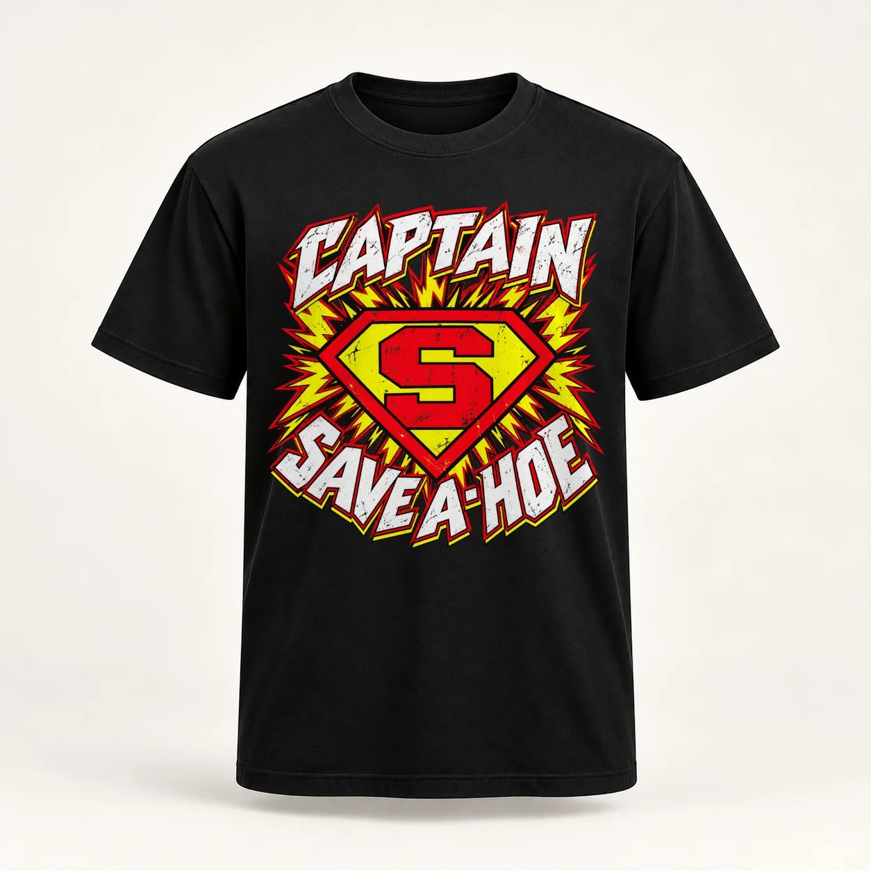 Captain Save A Hoe Funny Comic Costume Halloweens Classic Women T-Shirt cute tops cute clothes rock and roll t shirts for Women