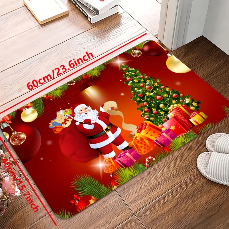 Weihnachten Küche Bodenmatte Home Decor Schlafzimmer Flur Balkon Teppiche Winter Weihnachten Badezimmer rutschfeste Bodenmatte Weihnachtsdekoration – Detail 4