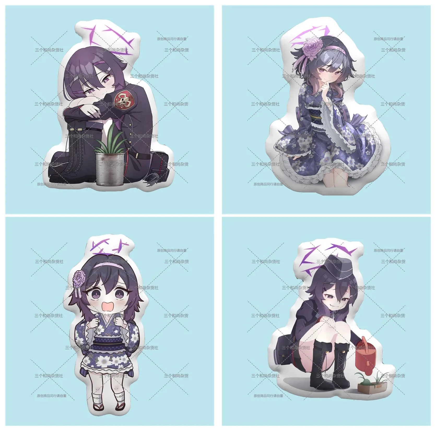 Anime Igusa Haruka Blue Archive Cosplay Student Puppet Short Plush Pillow Cushion Cartoon Cotton Figure Nap Pillows Plushie Gift