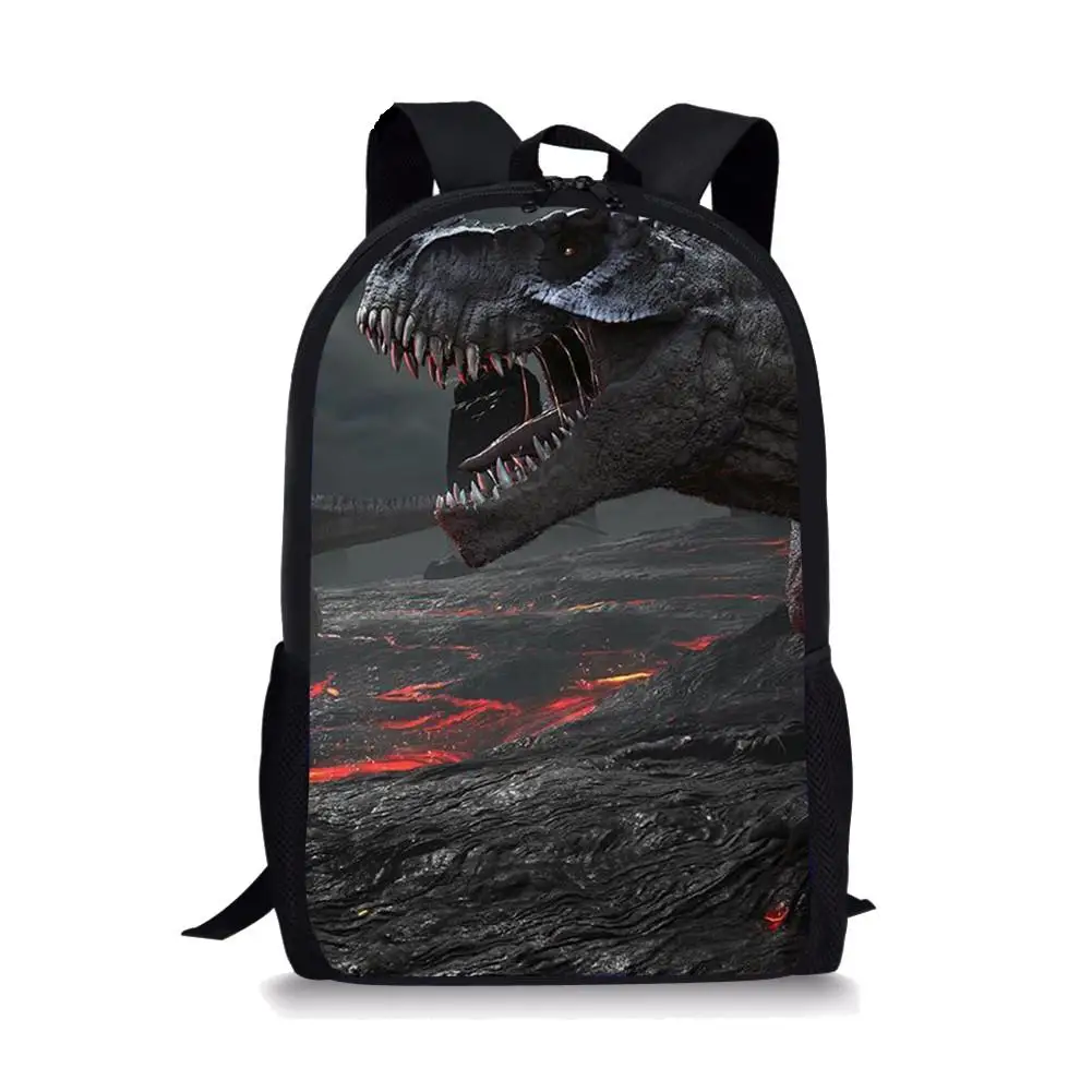 Ransel Tyrannosaurus dinosaurus untuk anak laki-laki remaja ransel Sekolah Pria Paket Travel tas buku siswa tas sekolah 16in