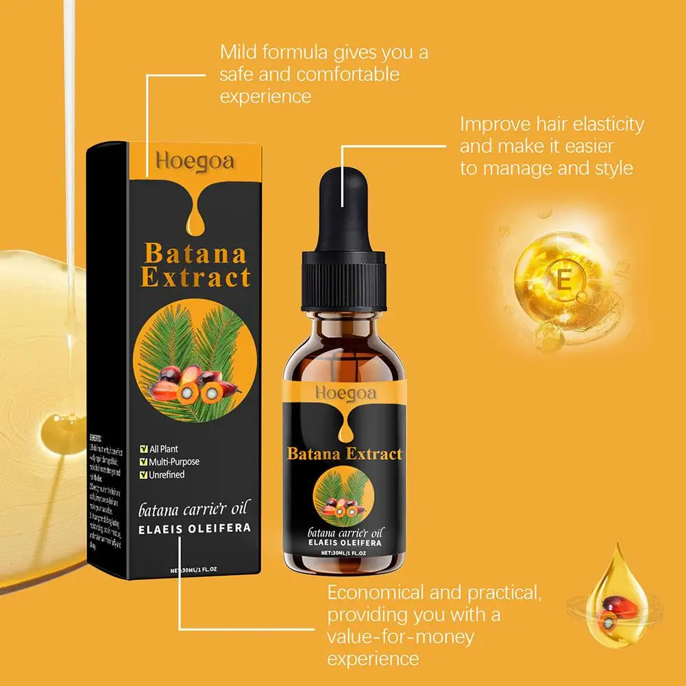 Siero per la cura dei capelli Batana da 30ml, olio vettore Batana, riparazione anticaduta naturale calvizie idratazione profonda del cuoio capelluto migliora
