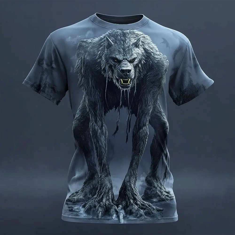 New Men's Optical Illusion Skull Zombies 3D T-Shirt Novelty Street Short Sleeve T shirt Outdoor Horror Party Top Summer Clothing