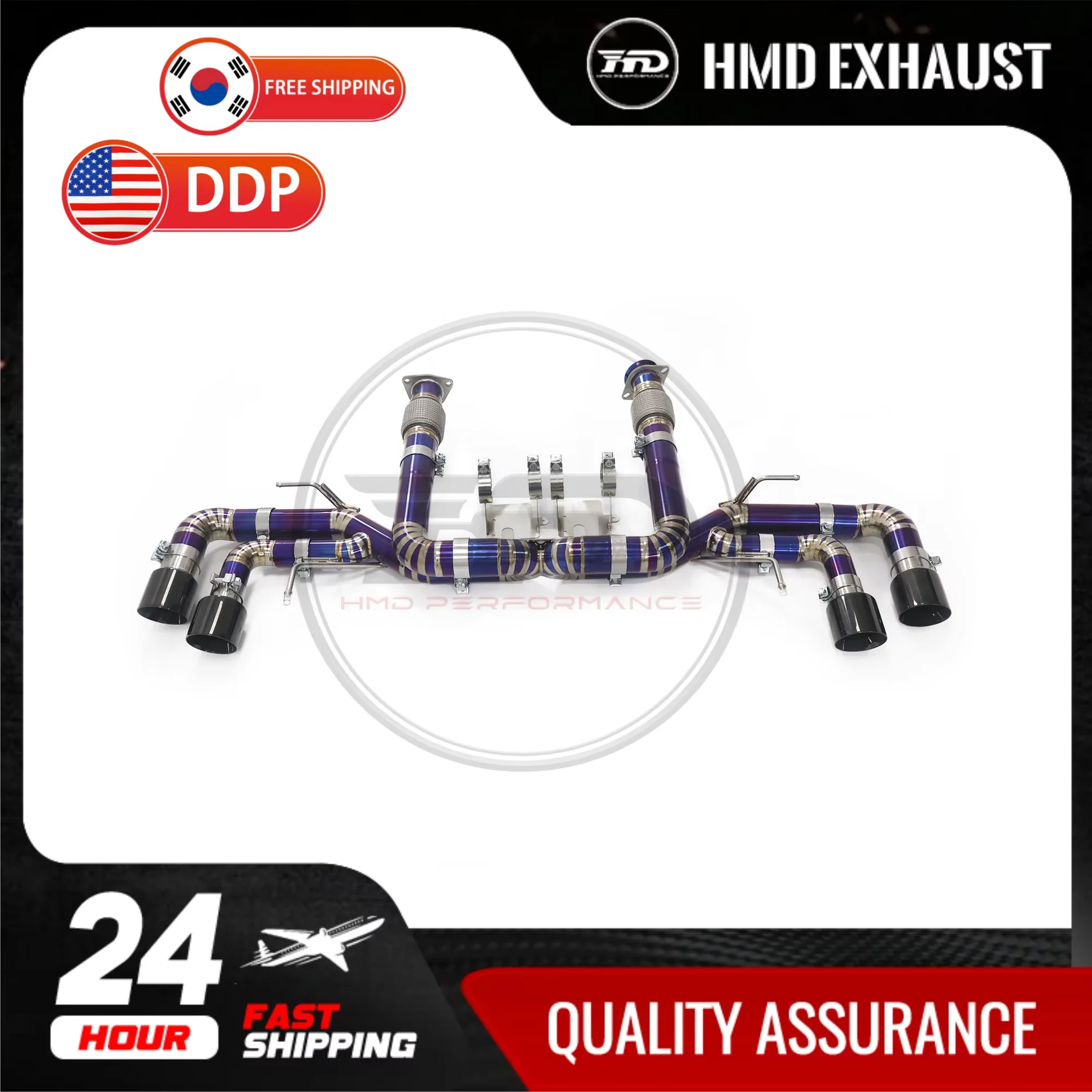 

HMD Лидер продаж Титановая выхлопная система Performance Catback выхлоп для Chevrolet Corvette C8 без клапана