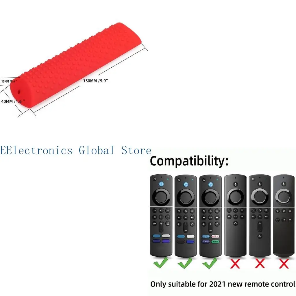 462B Durable Silicone Protective Sleeve Case for Fire TVStick 4K 2023 Remotes