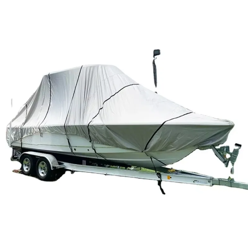 600D Pu Coated Waterproof V-Type Boat Cover 21-24 Feet Universal 5000 Water Pressure Boat Cover
