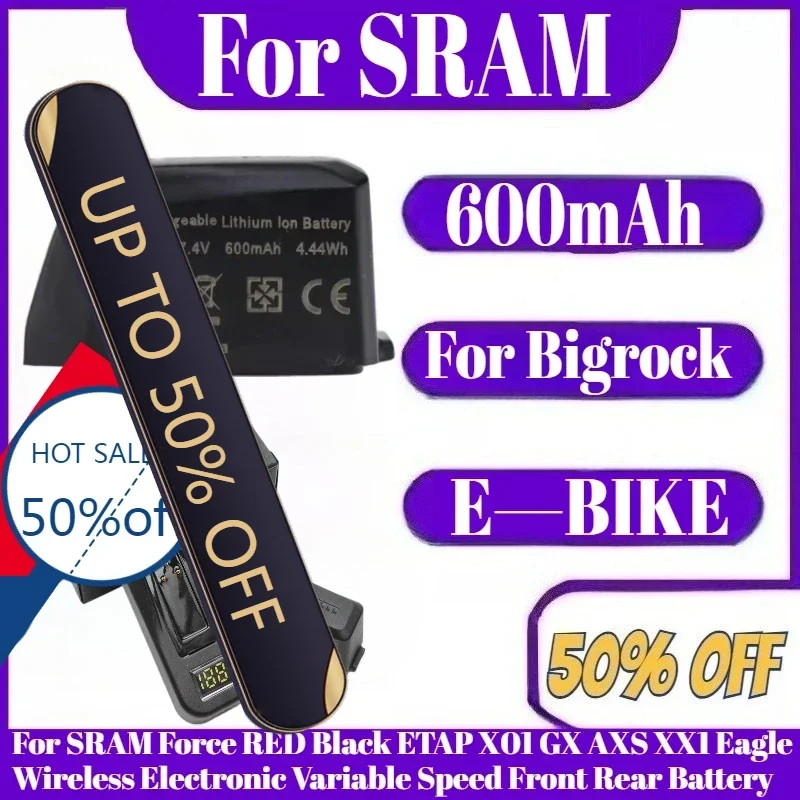 

Lithium Battery 600mAh For SRAM Force RED Black ETAP X01 GX AXS XX1 Eagle Wireless Electronic Variable Speed Front Rear Battery