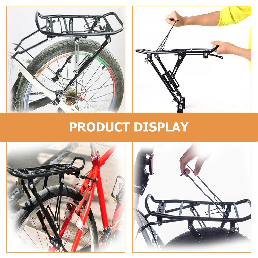 

Aluminum Alloy Rear Rack for Folding Bike Durable Lightweight Cargo Carrier Multi-Function Detachable Back Shelf Bike Tail Rack