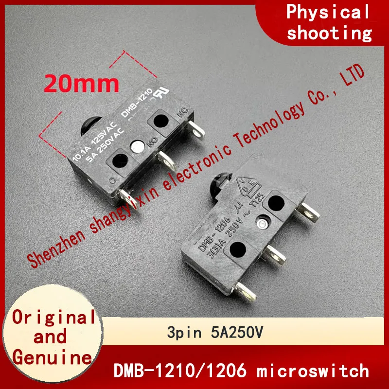 Originale DMB-1210/DMB-1206 Microinterruttore a fungo Rilevamento limite di corsa reset 3 pin 5A250V
