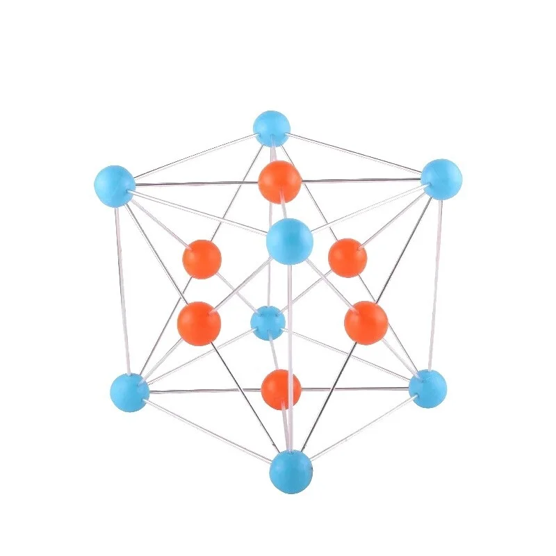 Metal crystal model Chemistry Common metal structure demonstration teaching AIDS crystal cell ball stick model two-color large J