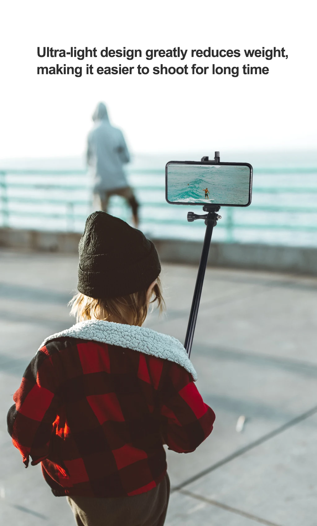 BGNing Handy-Clip-Monitorhalterung aus Aluminiumlegierung mit 1/4-Zoll-Arri-Positionierungsloch, Schnellverschluss für 62–87 mm große Smartphones – Detail 3