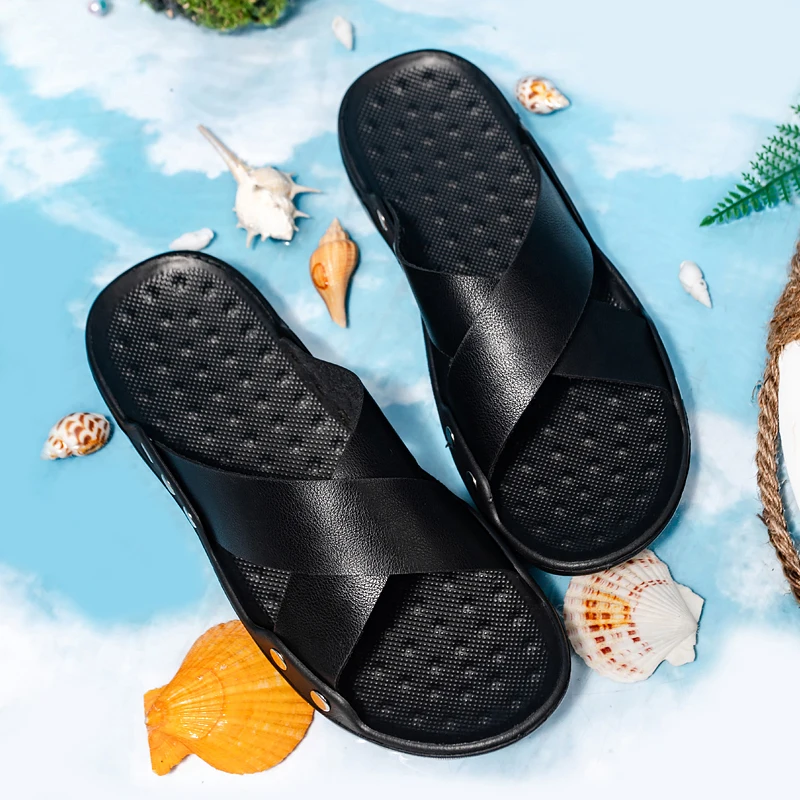 Summer Shoes Men's Slippers Mens Indoor Slides Casual Sandals Man Lightweight Breathable Beach Slippers for Men Sandals