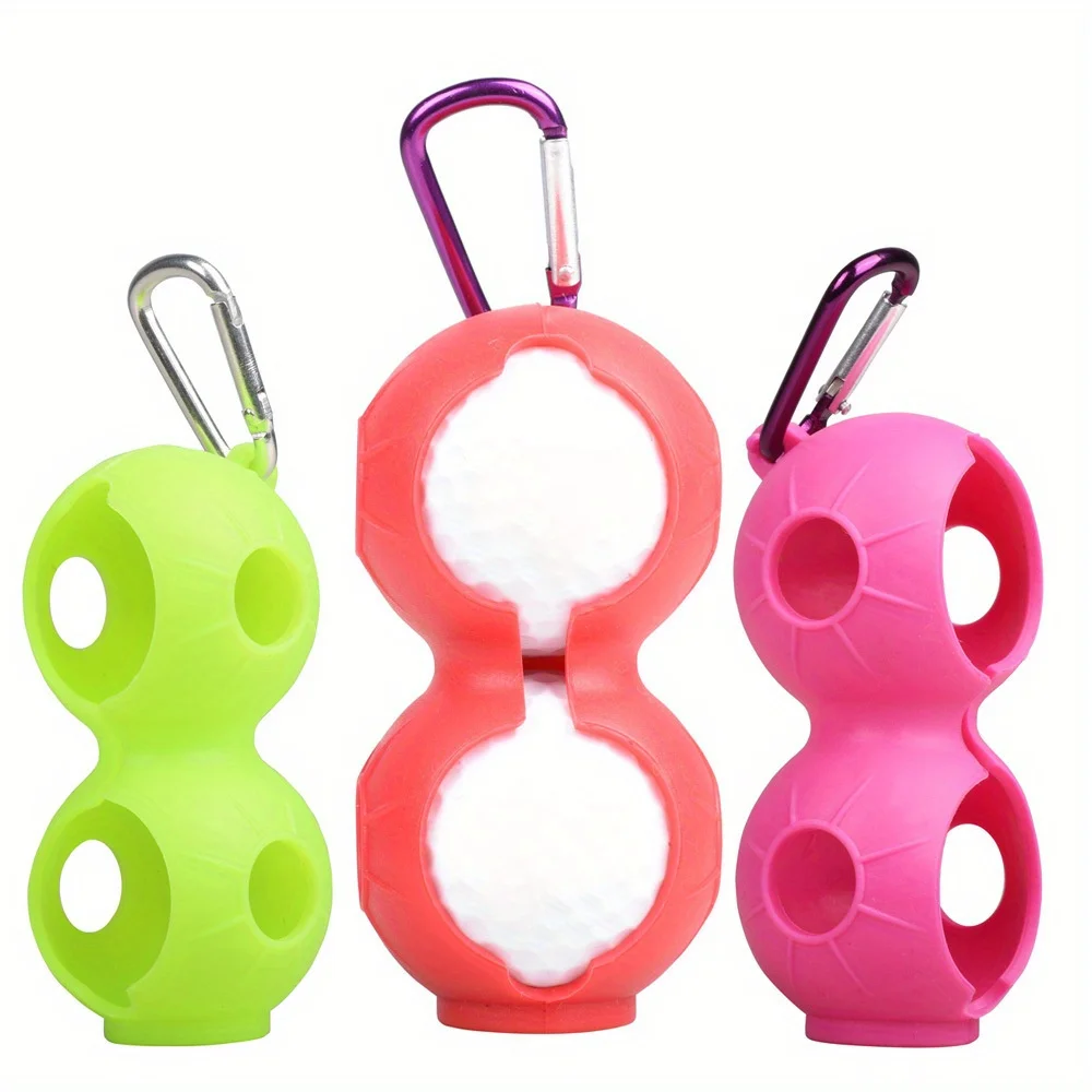 Silicone Golf Ball Protector Easy to Carry Silicone Ball Storage for Storing Two Balls Golf Ball Holder Waist Storage Accessory