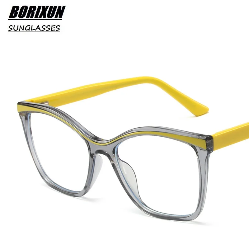 Square Anti Blue Light Glasses Women Fashion Colorful Eyeglasses Frames for Ladies Computer Eyewear Prescription Spectacle Frame