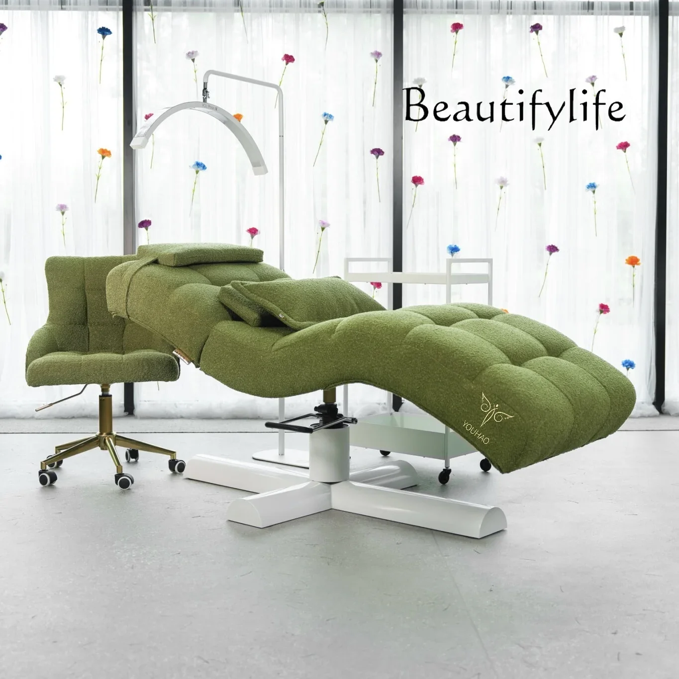 X36 New S-type Eyelash Bed, Multi-functional Massage Bed For Face Washing And Ear Cleaning Beauty Salon