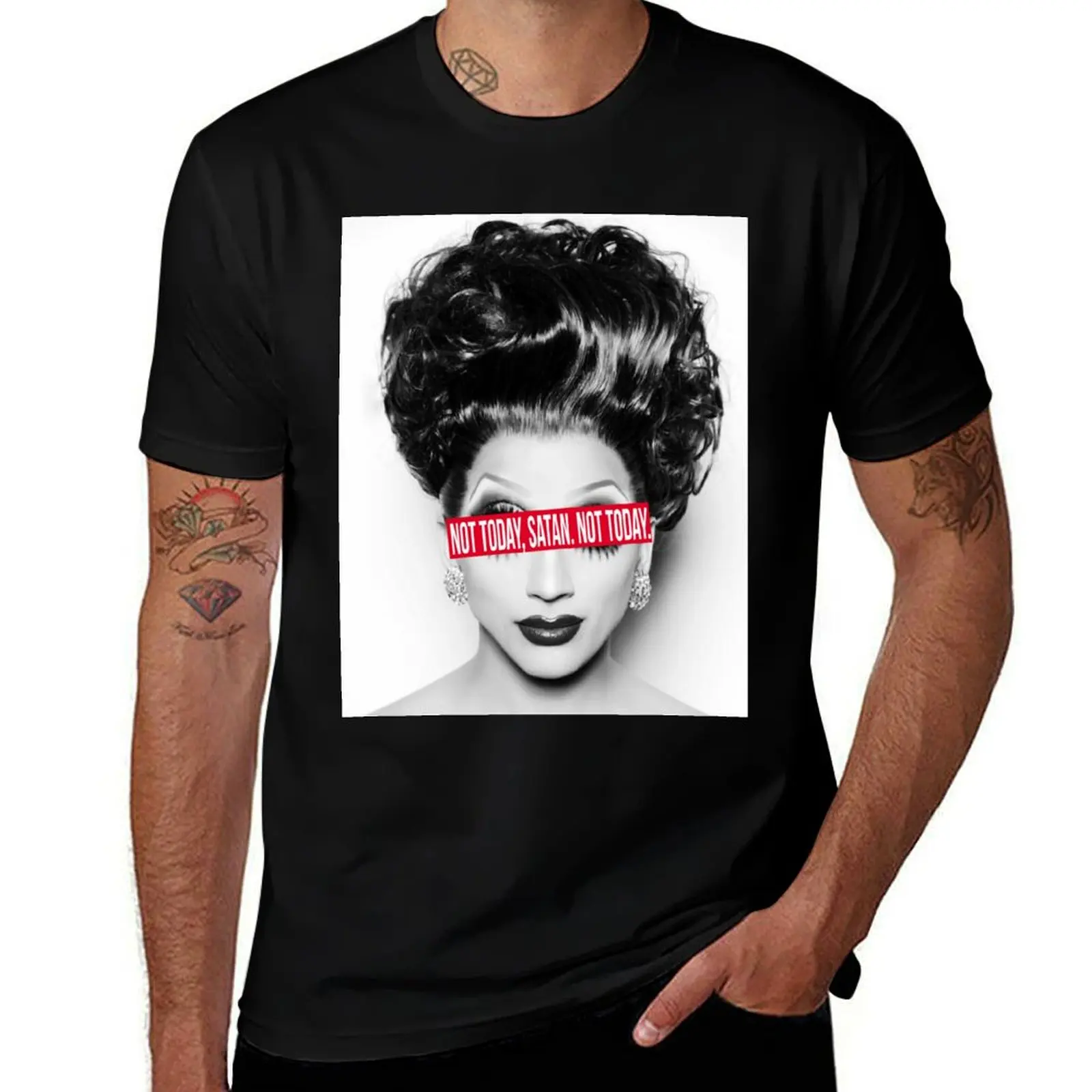 Not today, Satan. Not today. T-Shirt Labor Work Casual T-Shirt