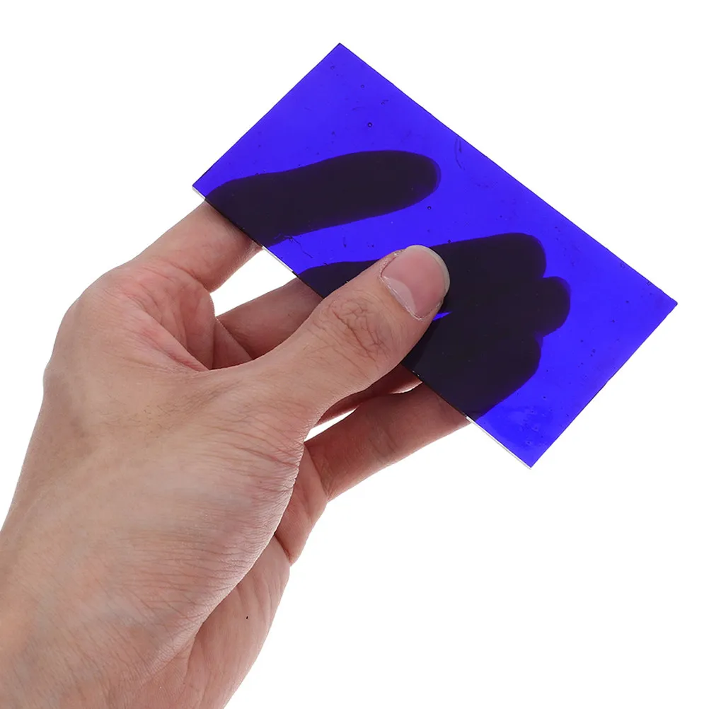 

2Pcs Blue Cobalt Glass Sheets 5x10cm for Flame Color Reaction Experiments Heat Resistant Lab Chemistry Tool Safe Smooth Edges