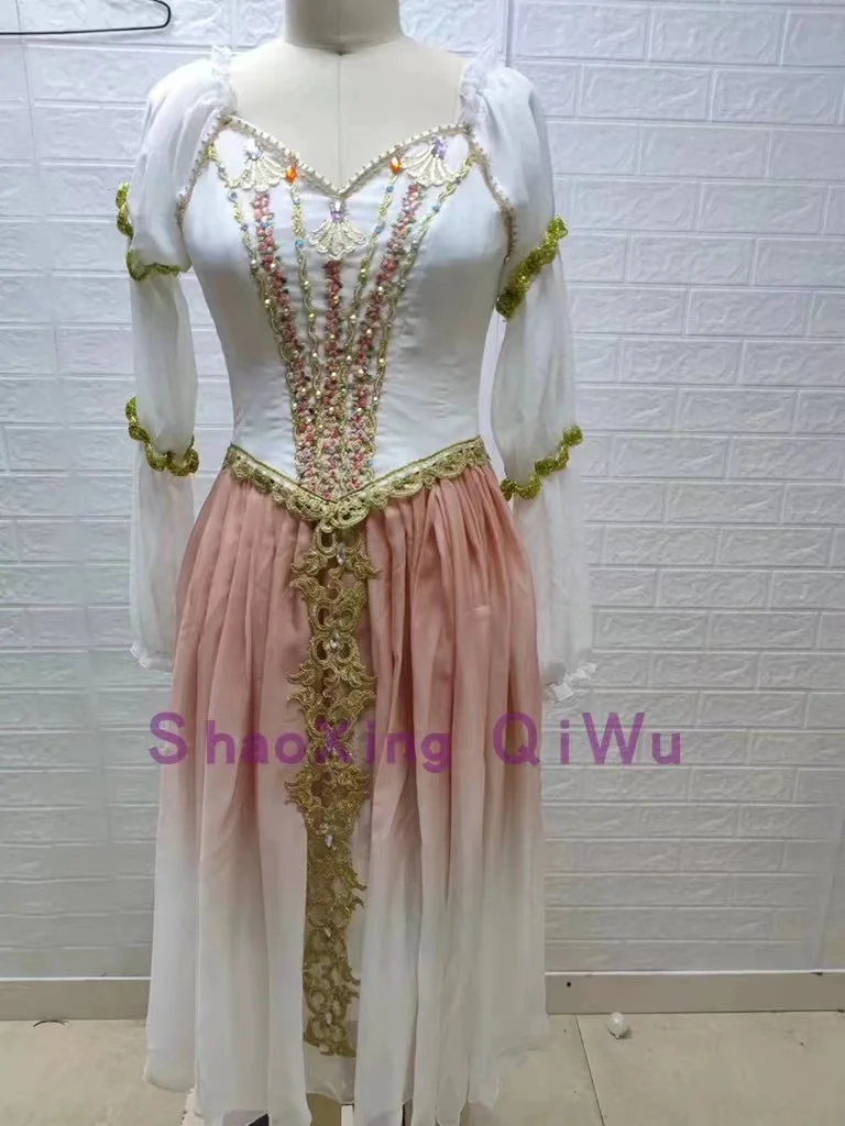 Costume da balletto per adulti La Bayadera per ragazze, competizione professionale, tutù di scena, costume da ballo in chiffon