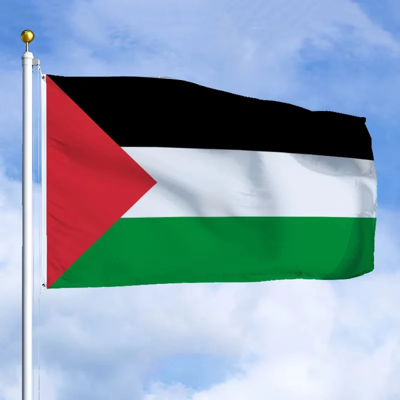 Palestine Flag 90x150cm Hanging Polyester Gaza Palestinian Banner For Decoration National Palestine Palestinians Flags