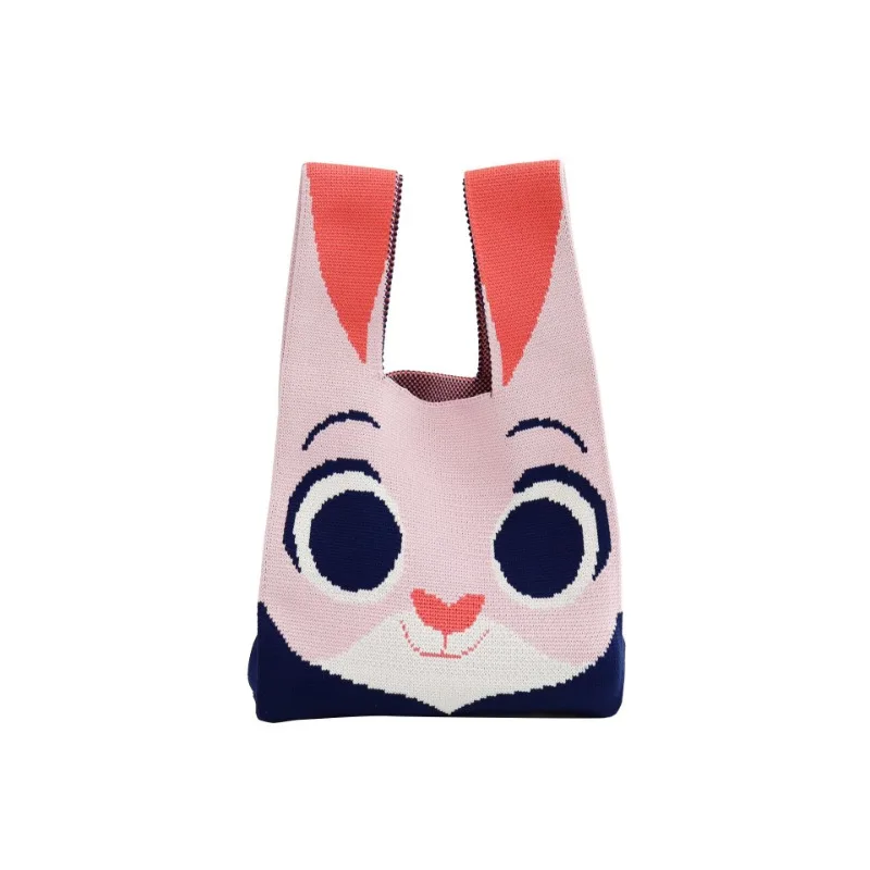 La nuova borsa per cellulare lavorata a maglia stampata cartone animato di topolino della Disney borsa per cellulare da donna borsa morbida in